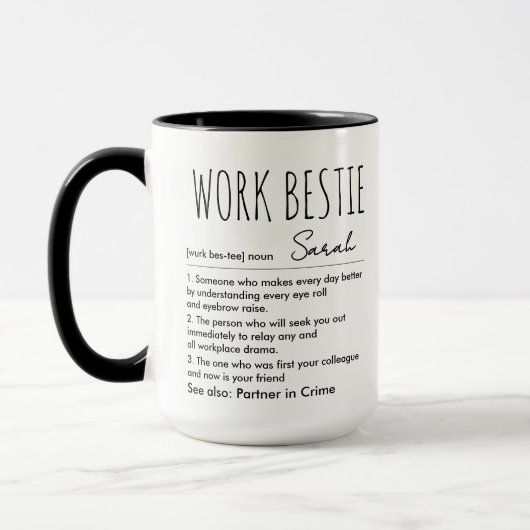 Work Bestie Individuelle Name Funny Definition Tasse (Links)