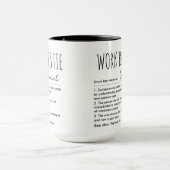Work Bestie Individuelle Name Funny Definition Tasse (Zentrum)