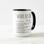 Work Bestie Individuelle Name Funny Definition Tasse (VorderseiteRechts)