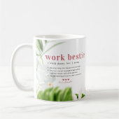 Work Bestie | Monogram Coworker Coffee Tasse (Links)