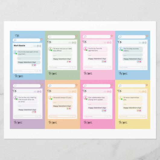 Work Bestie Valentine Day Card, Corporate Pun (Vorderseite)