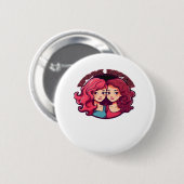 Work Bestie - Work Buddies - Matching Work Best fo Button (Vorne & Hinten)