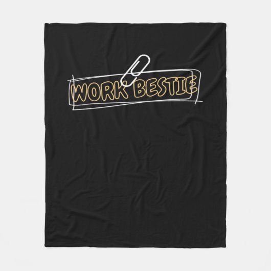 Work Bestie World's Best Work Bestie Funny Workpla Fleecedecke (Vorderseite)