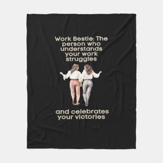 Work Besties Classic Funny Meme Fleecedecke (Vorderseite)