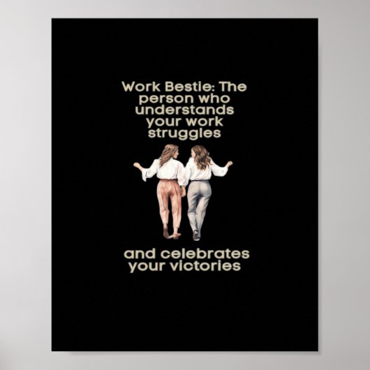 Work Besties Classic Funny Meme Poster (Vorne)