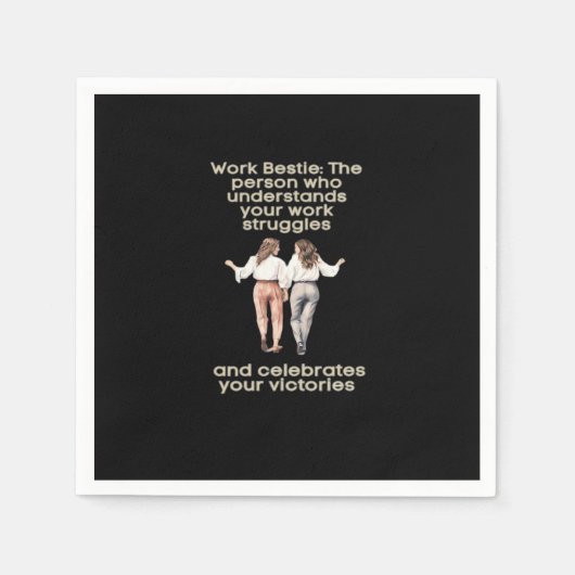 Work Besties Classic Funny Meme Serviette (Vorderseite)