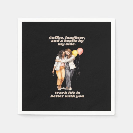 Work Besties Funny Serviette (Vorderseite)
