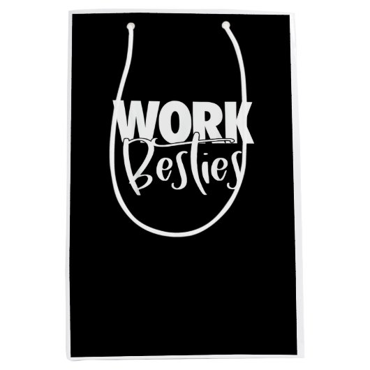 Work Buddies - Work Besties Mittlere Geschenktüte (Vorderseite)