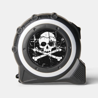 Work Cracked Skull and Crossbones Maßband