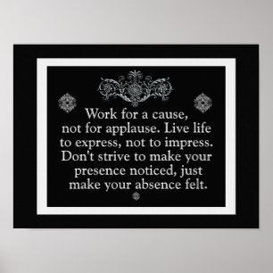 WORK FOR A CAUSE -- ART PRINT POSTER