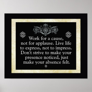 Work For A Cause --- Art Print Poster