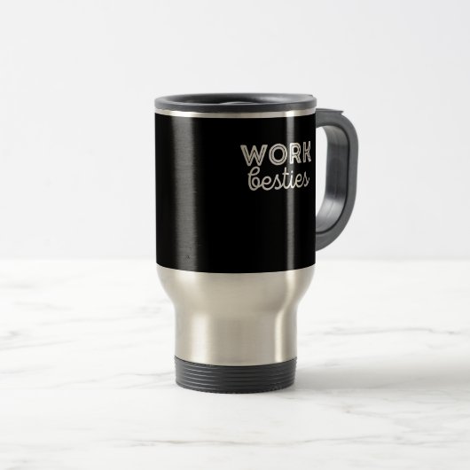 Work Friends Niedlich Work Besties Mitarbeiter Cow Reisebecher (VorderseiteRechts)