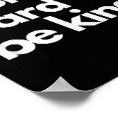 Work Hard Be Kind Insrational Motivational Workout Poster (Ecke)