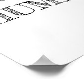 Work Hard Bleibe Humble Minimalistisch Poster (Ecke)