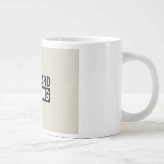 Work Hard Dream Big Motivational Inspirational Jumbo-Tasse (Rechts)