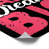 Work Hard Dream Big Motivational Insration Encoura Poster (Ecke)