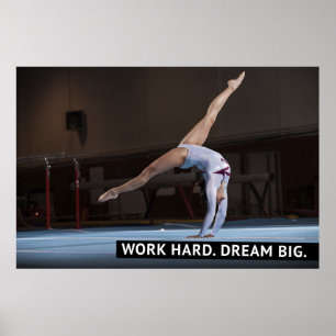 Work Hard, Dream Big - Motivational Poster