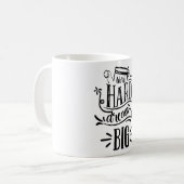 Work Hard Dream Big Motivierend Letting Zitat Kaffeetasse (Vorderseite Links)