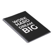Work Hard Dream Big Notizblock (Rechte Seite)