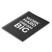 Work Hard Dream Big Notizblock (Linke Seite)