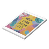 Work Hard Dream Big Notizblock (Rotiert)