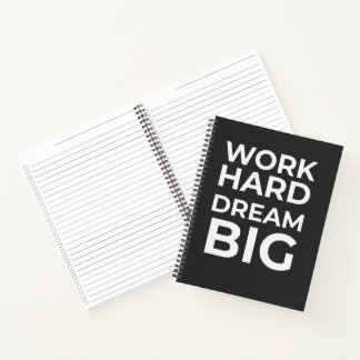 Work Hard Dream Big Spiral Notizblock