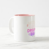 Work Hard Dream Big Tasse - Motivierend Kaffee Cup (Vorderseite Links)