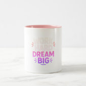Work Hard Dream Big Tasse - Motivierend Kaffee Cup (Mittel)