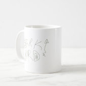 Work Hard Hand Drawing Typography Kaffeetasse (Vorderseite Links)