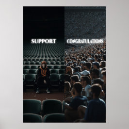 Work Hard Hustle Motivation Poster