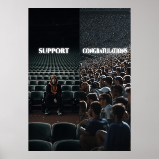 Work Hard Hustle Motivation Poster (Vorne)