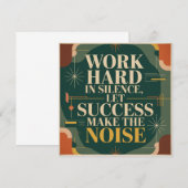 Work Hard In Silence, Let Success Make The Noise Einladung (Vorne/Hinten)