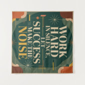 Work Hard In Silence, Let Success Make The Noise Wandteppich (Vorderseite (Horizontal))