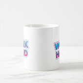 Work Hard Motivational Typography Quote Kaffeetasse (Mittel)