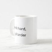 Work Hard Nickerchen Harder - Office Slacker Tasse (Vorderseite Links)