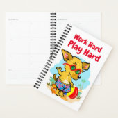 "Work Hard Play Hard" Funny Beach Dog Journal Planer (Anzeige)