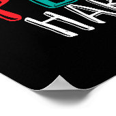 Work Hard Play Harer Gaming Geek Nerd Video Gamer Poster (Ecke)