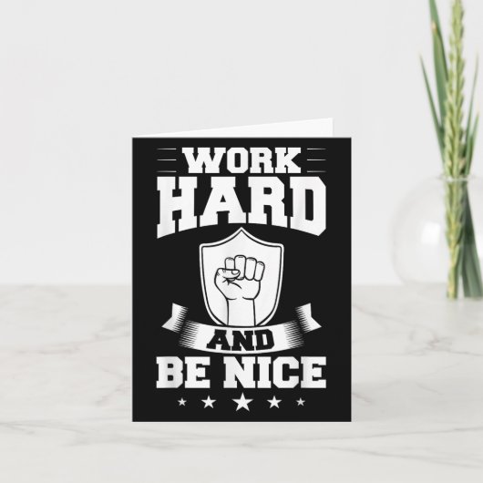 Work Hard Quotes Insration Motivational Saying Karte (Vorderseite)