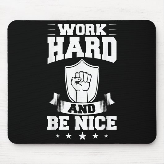 Work Hard Quotes Insration Motivational Saying  Mousepad (Vorne)
