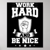 Work Hard Quotes Insration Motivational Saying  Poster (Vorne)