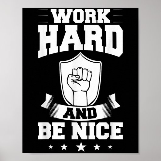 Work Hard Quotes Insration Motivational Saying  Poster (Vorne)