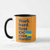 Work Hard Rest Even Harder Beach Lifestyle Design Tasse (Links)