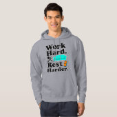 Work Hard Rest Harder Funny Lifestyle Shirt (Vorne ganz)