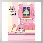 work hard towards goals Wall art Poster (Vorne)
