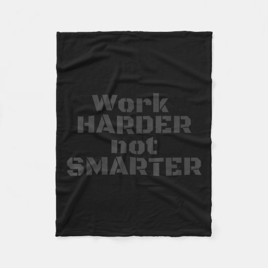 Work Harder Not Smarter Sarcastic Stud People  Fleecedecke (Vorderseite)