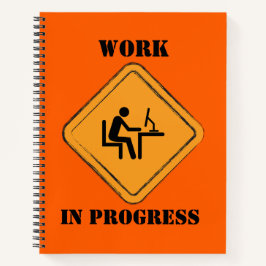 Work In Progress-komisches Journal-Notebook Notizblock