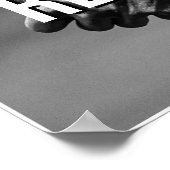 Work in Silence Rest in Peace Gym Motivation Quote Poster (Ecke)