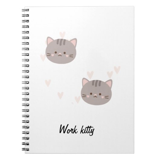 Work Kitty Notizbuch Notizblock (Vorderseite)