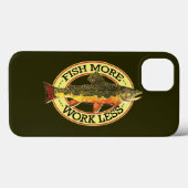 Work Less, Fish More Fisherman's Case-Mate iPhone Hülle (Rückseite (Horizontal))