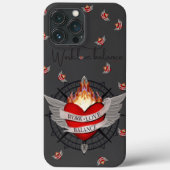 Work Love Balance Kompass und Polka-Punkte Case-Mate iPhone Hülle (Rückseite)